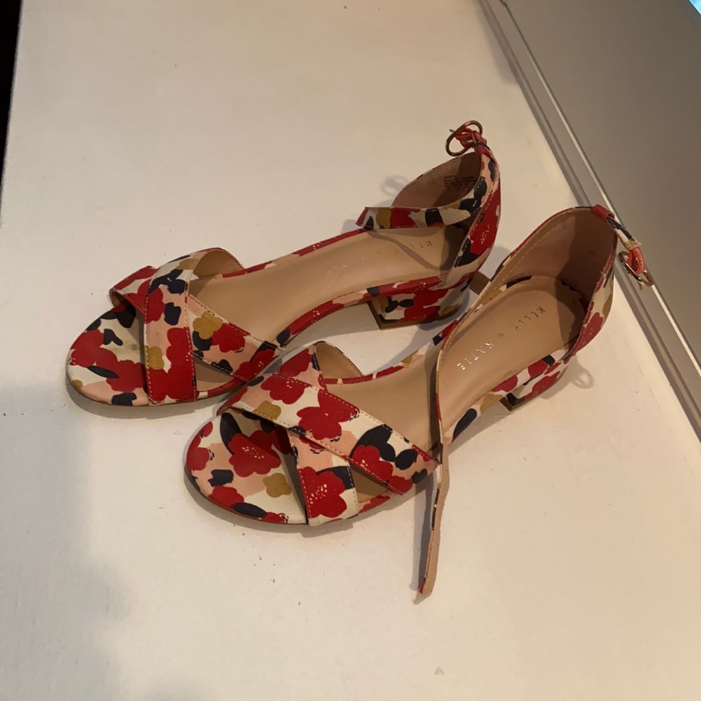 Floral Ankle-Strap Sandals